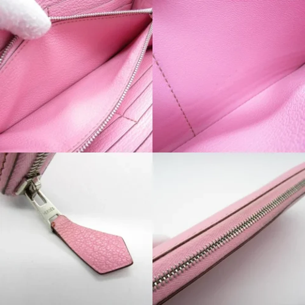 Hermès Vintage Pre-owned Leather wallets Pink Dames