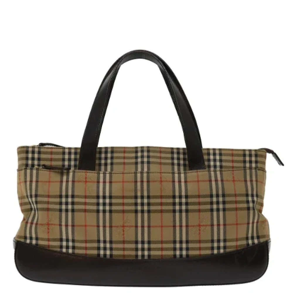 Burberry Vintage Pre-owned Canvas handbags Beige Dames