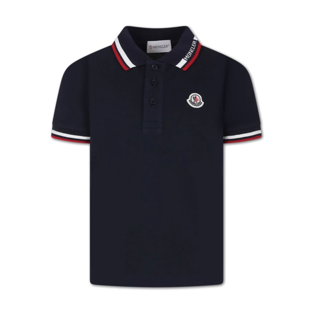 Moncler Blue Kids T-Shirts And Polos - Male - Kids Short Sleeve T-Shirts - 4 Y - Kids
