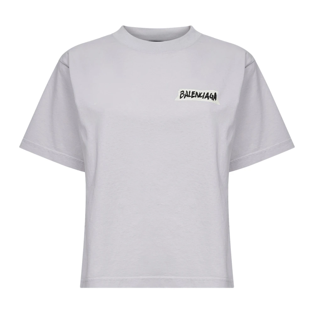 Balenciaga Women's White T-Shirts, Xs, Masking Tape T-Shirt
