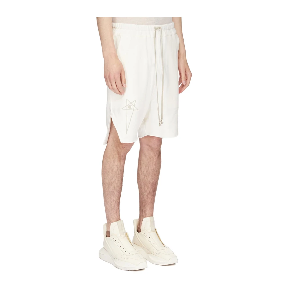 Rick Owens Beveled Shorts White Heren