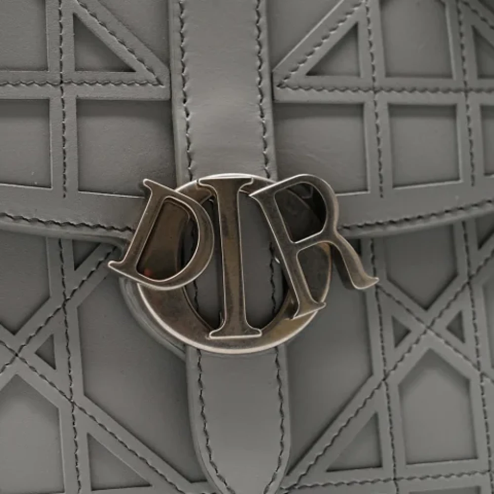 Dior Vintage Pre-owned Leather dior-bags Gray Dames