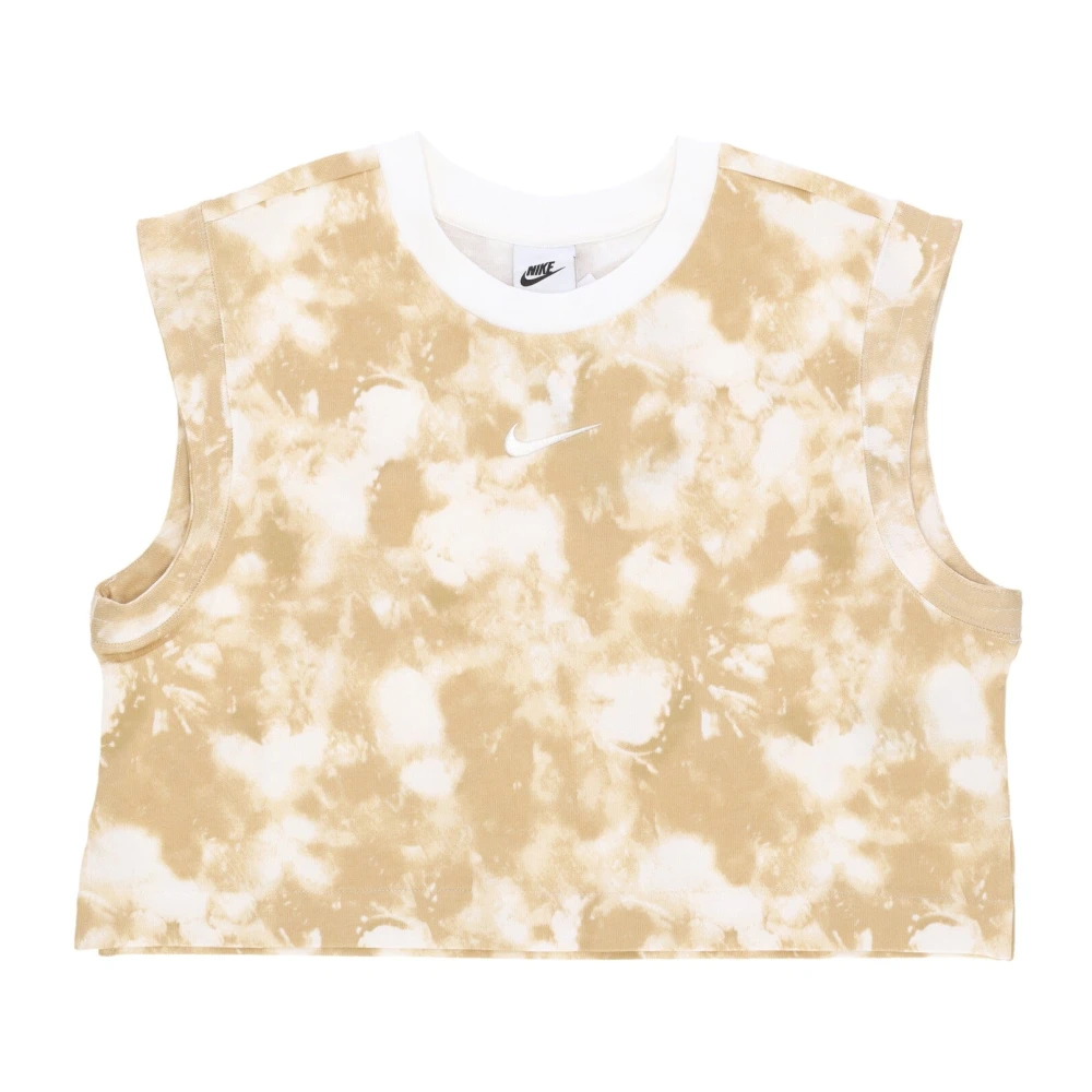 Nike Women's Multicolor Training T-Shirts & Tops, M, Wave Dye Cropped Tank Top