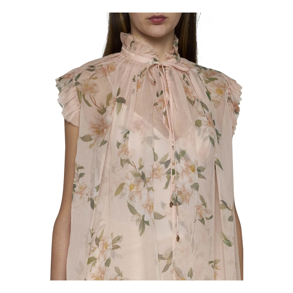Zimmermann Gerimpelde Tank Top Pink Dames