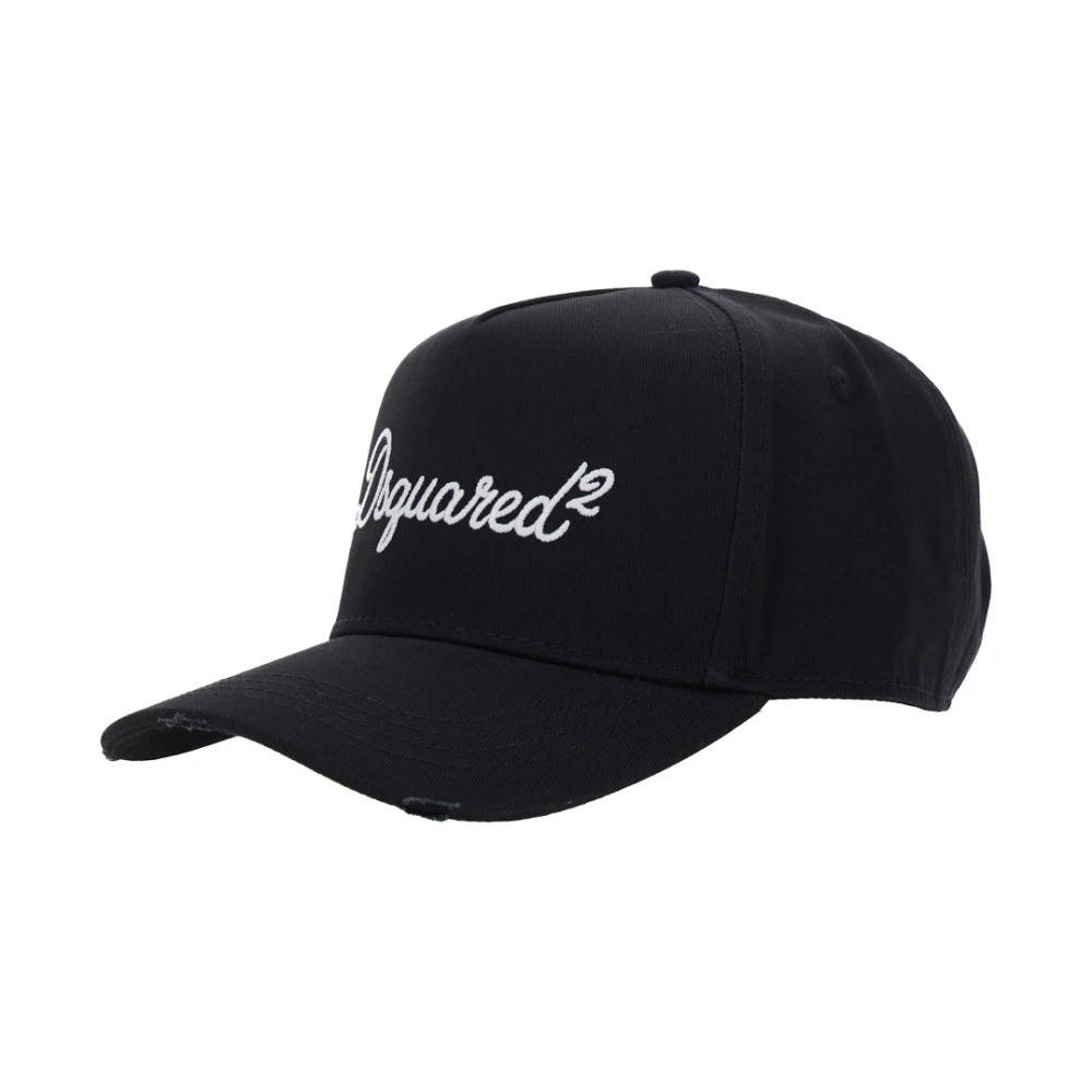 Dsquared2 Men's Black Logo Baseball Cap - Hats & Caps - One Size - Accessories