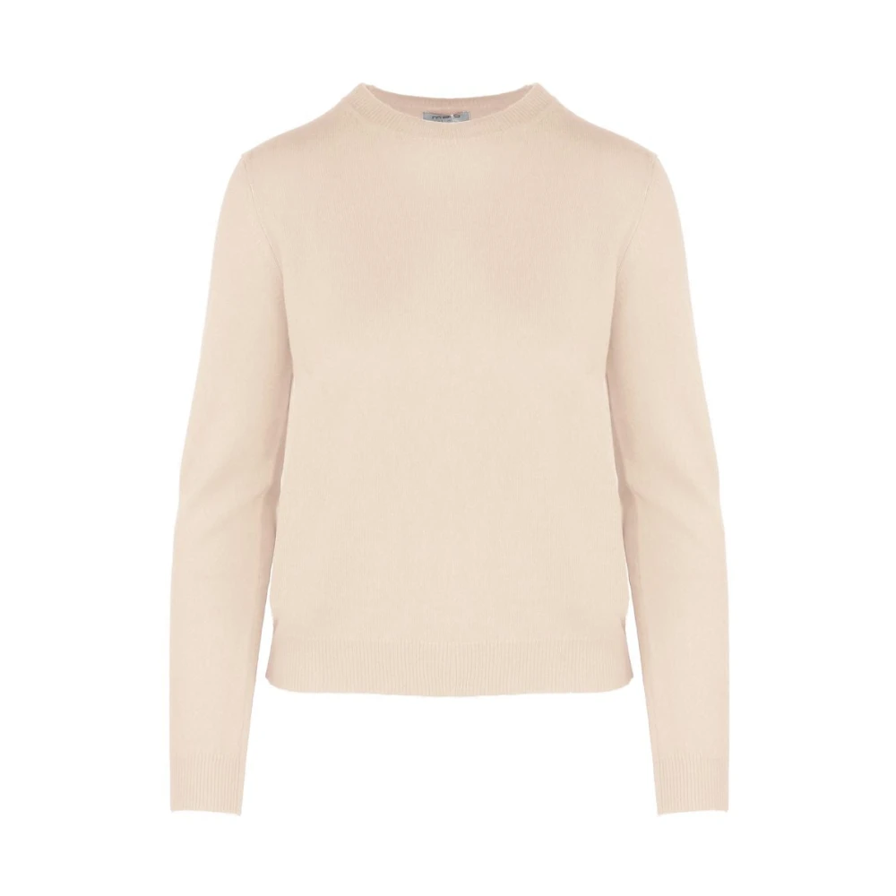 Malo Kasjmier trui met ronde hals Beige Dames