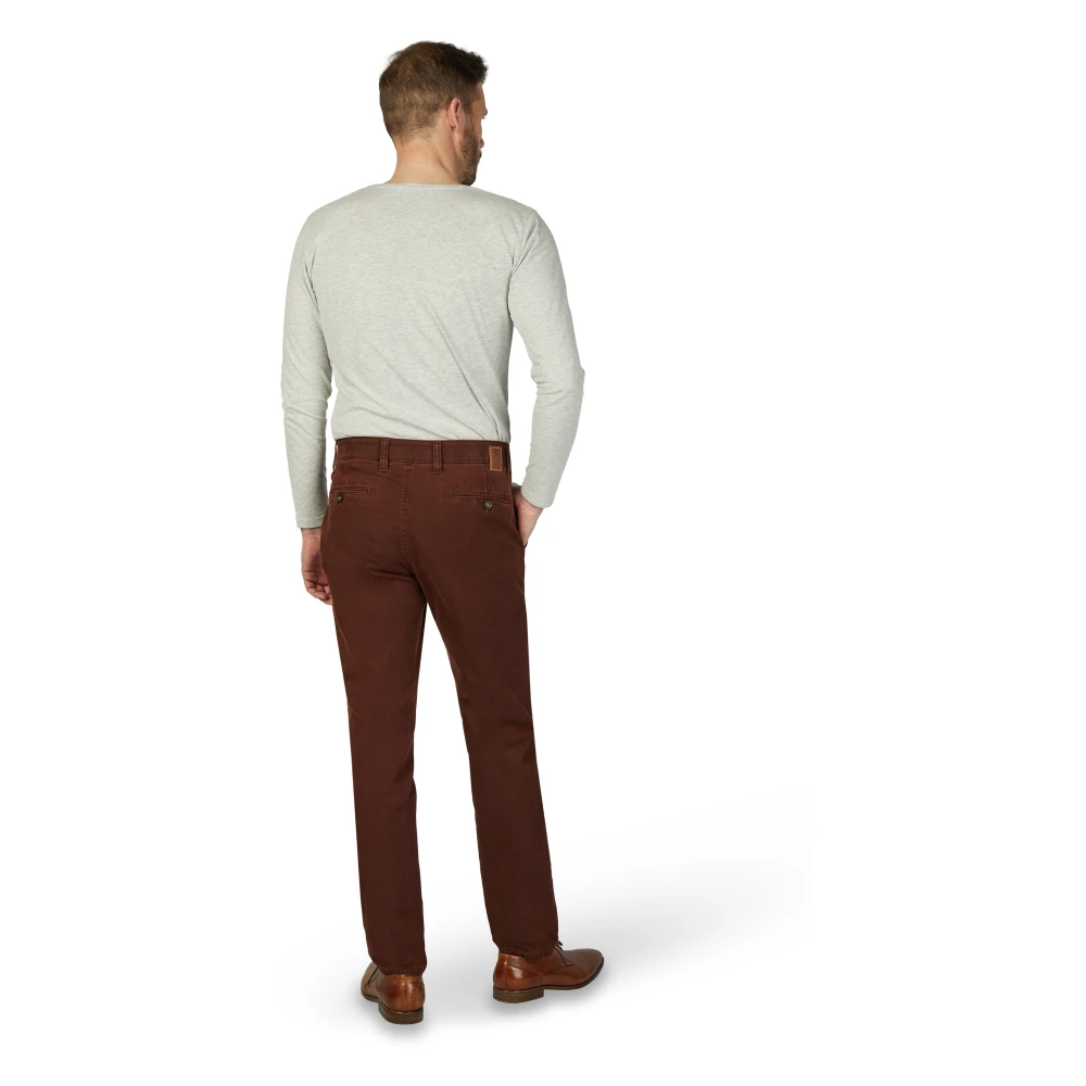 club of comfort Comfortabele platte voorkant broek met elastische tailleband Red Heren