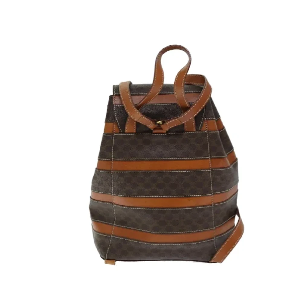 Celine Vintage Pre-owned Leather backpacks Brown Dames
