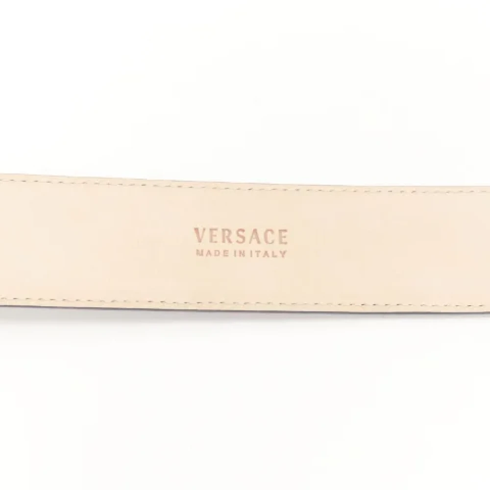 Versace Pre-owned Leather belts Blue Dames
