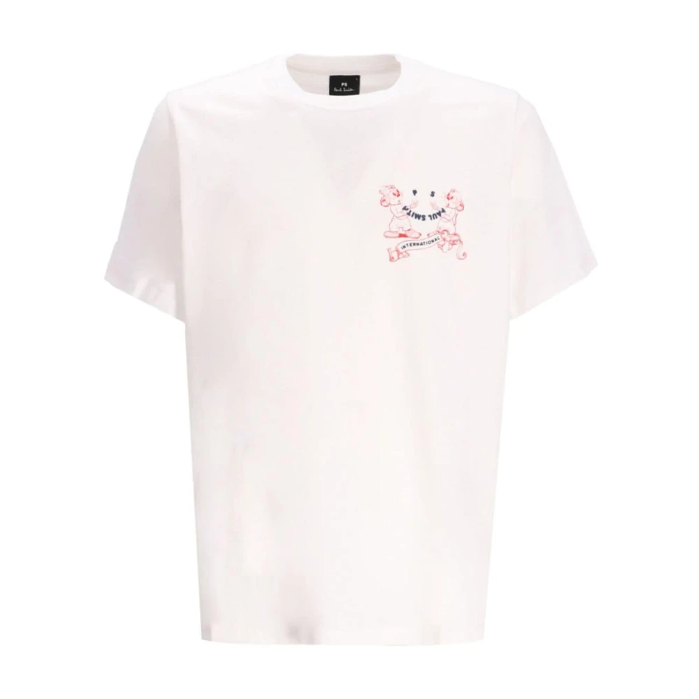 PS By Paul Smith Witte Katoenen T-shirt en Polo White Heren