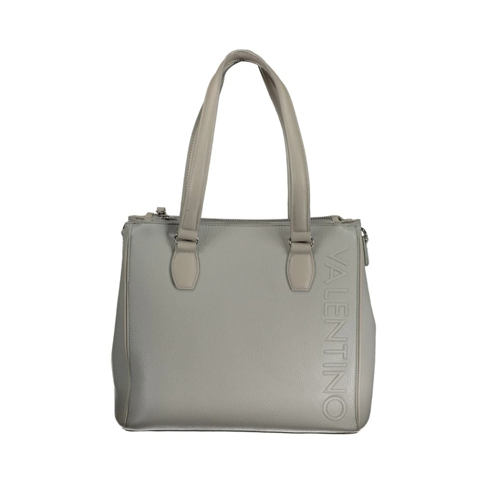 Valentino by Mario Valentino Grijze Polyethyleen Schoudertas met Verstelbare Band en Meerdere Compartimenten Gray Dames