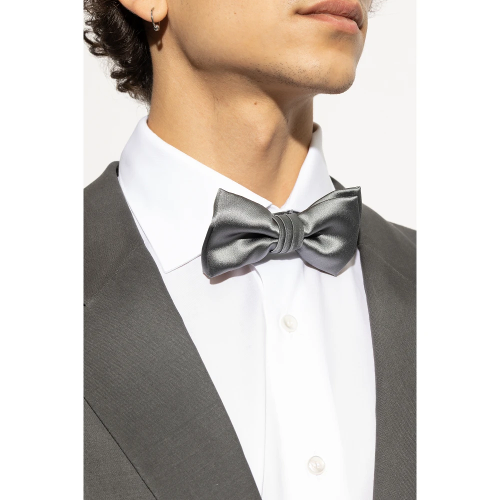 Salvatore Ferragamo Zijden Strikdas Gray Heren