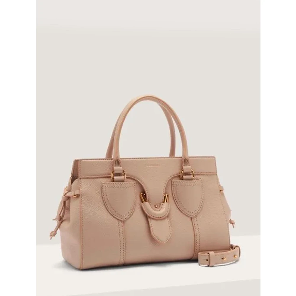 Coccinelle Leren handtas met ritssluiting Beige Dames