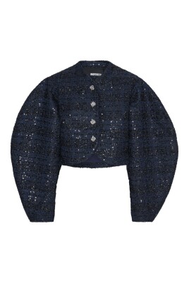 sequin-boucle-short-jacket-with-puff-sleeves