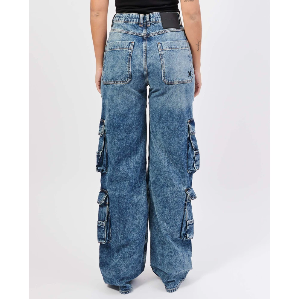 John Richmond Blauwe Wijde Pijp Jeans Blue Dames
