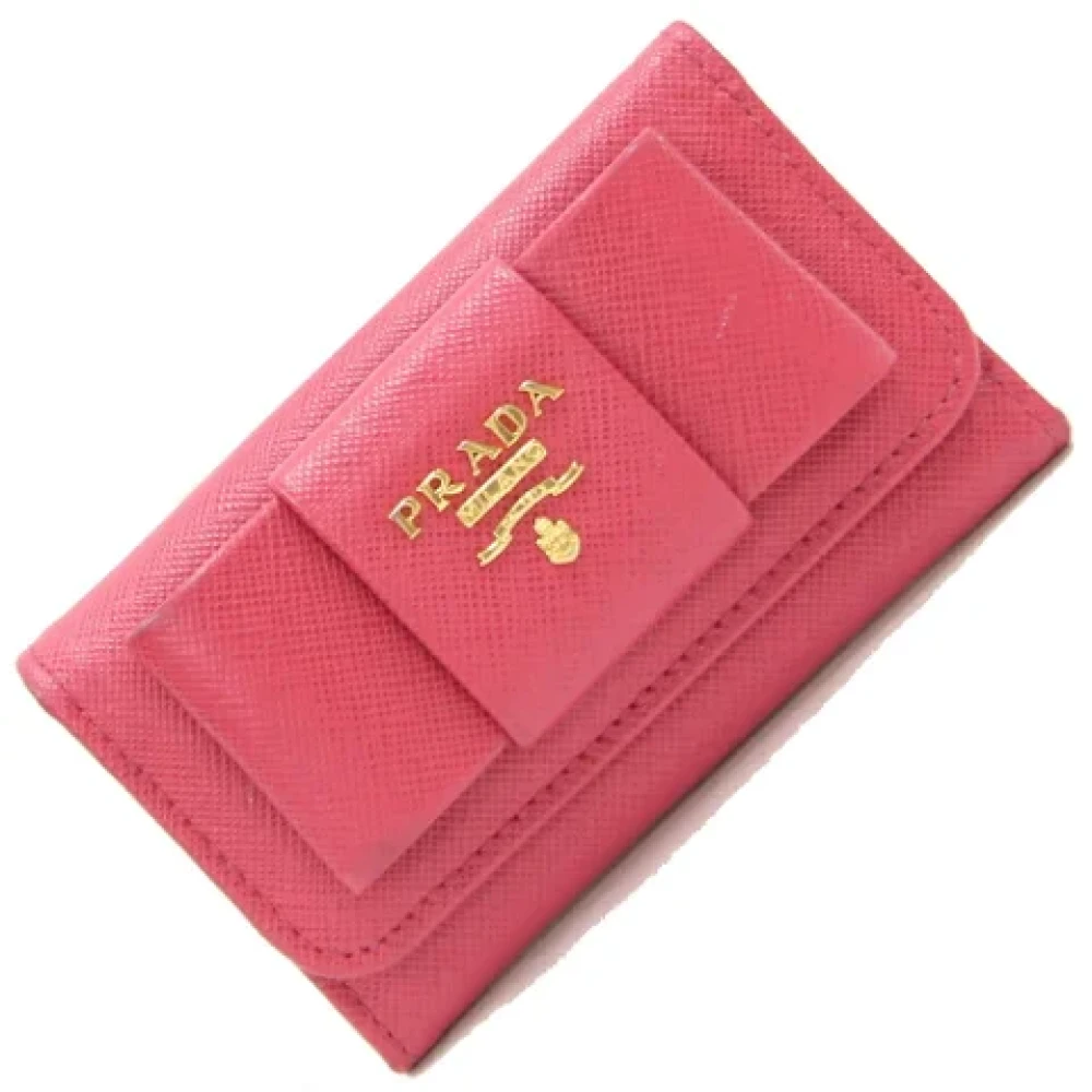 Prada Vintage Pre-owned Leather key-holders Pink Dames