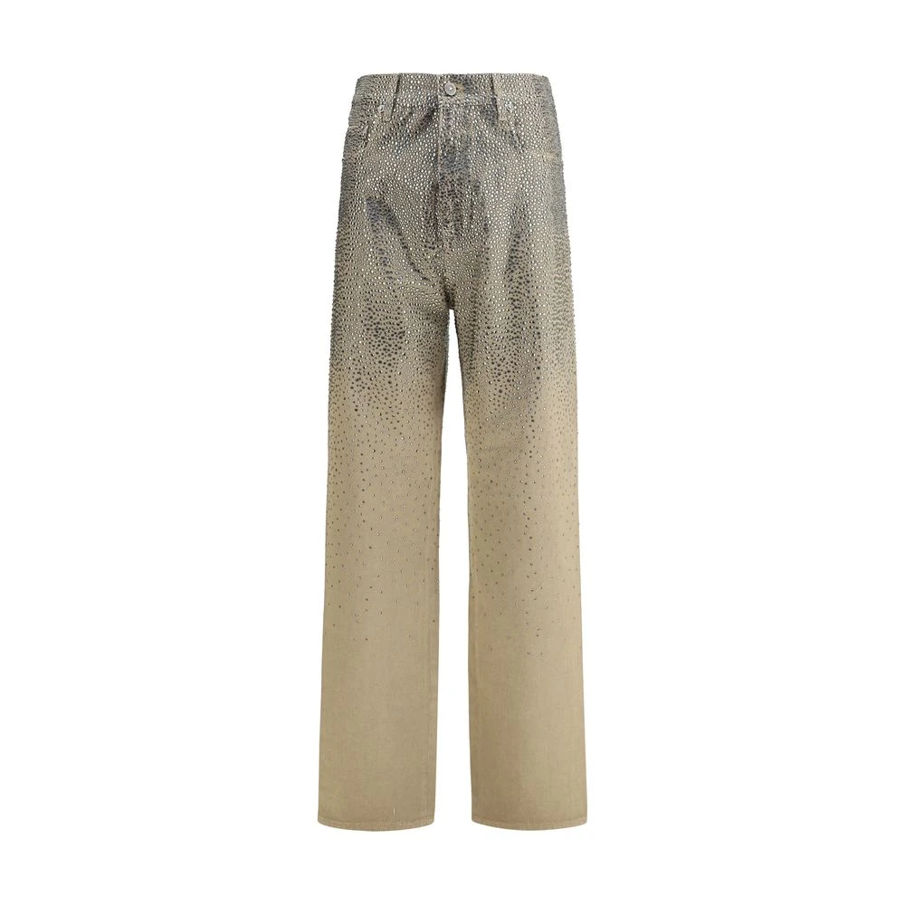 Golden Goose Women's Golden Crystal Straight Rhinestone Jeans
