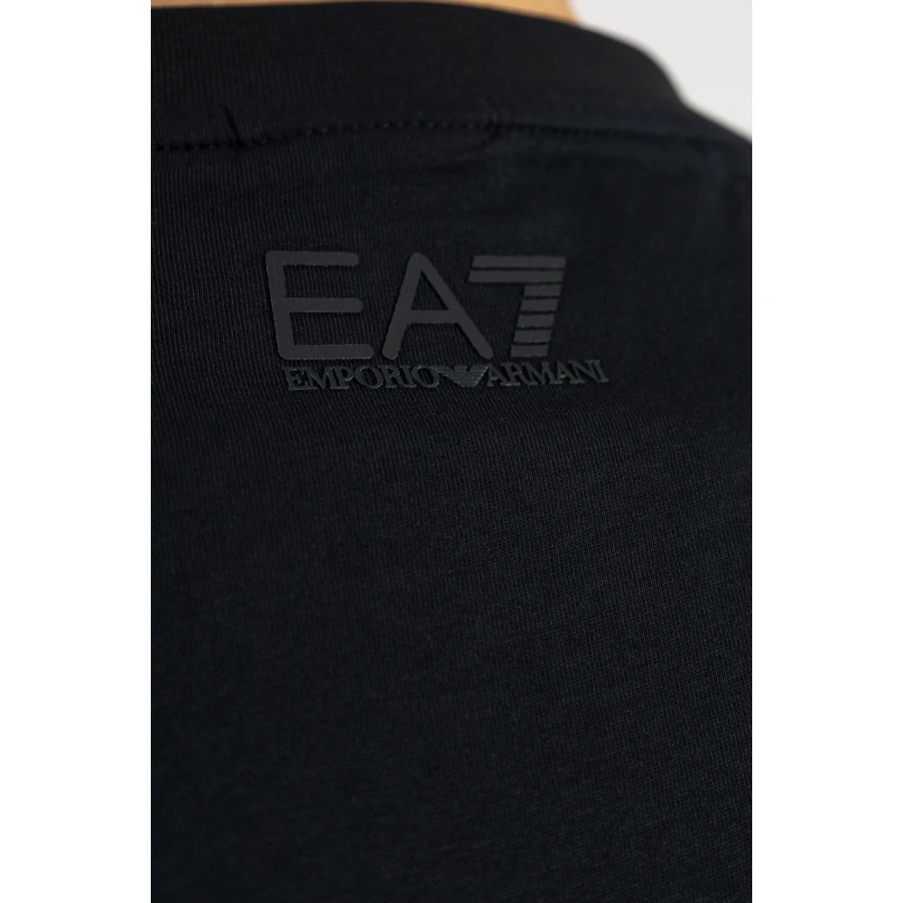 Emporio Armani EA7 T-shirt met logo Blue Heren