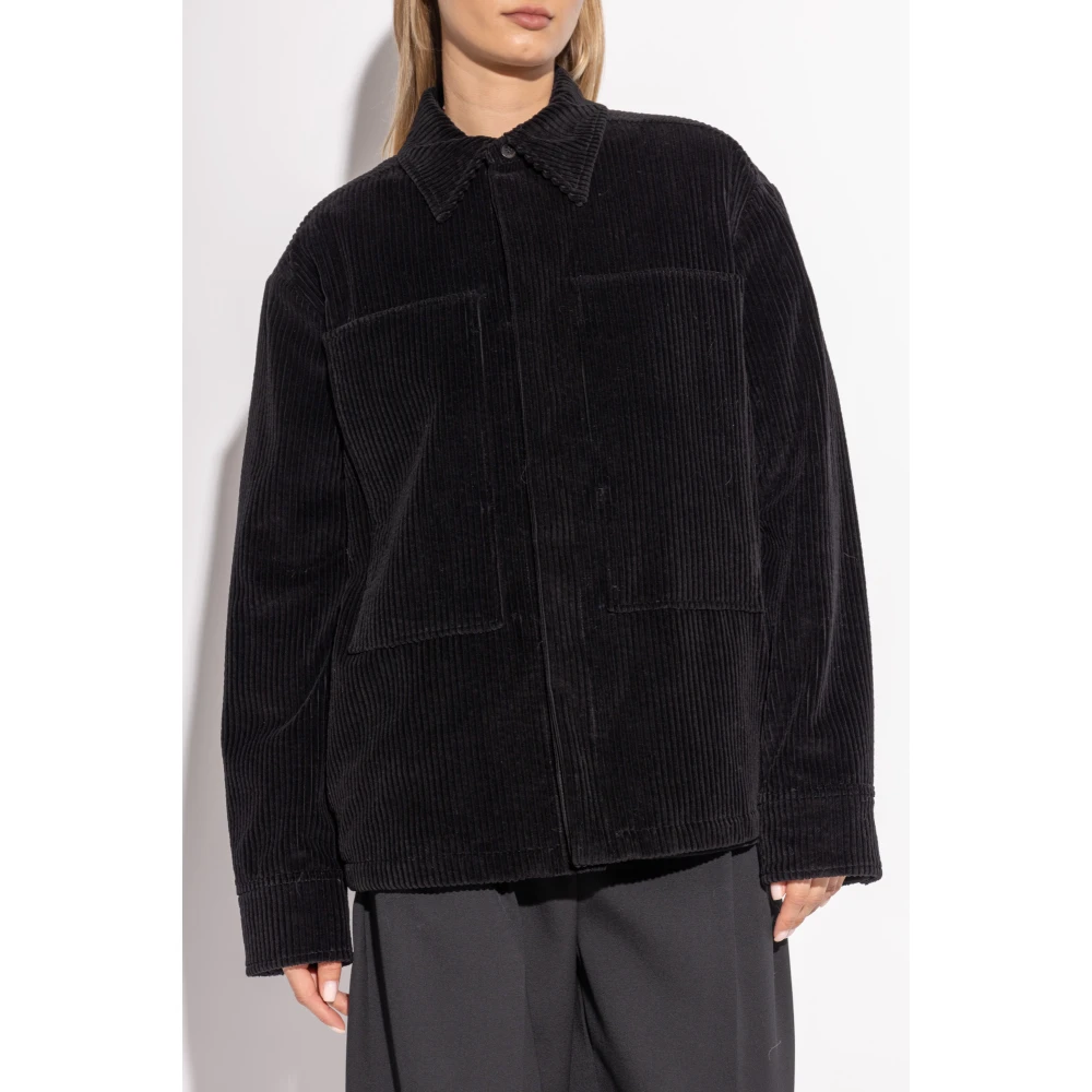 Jil Sander Ribfluwelen jas Black Dames
