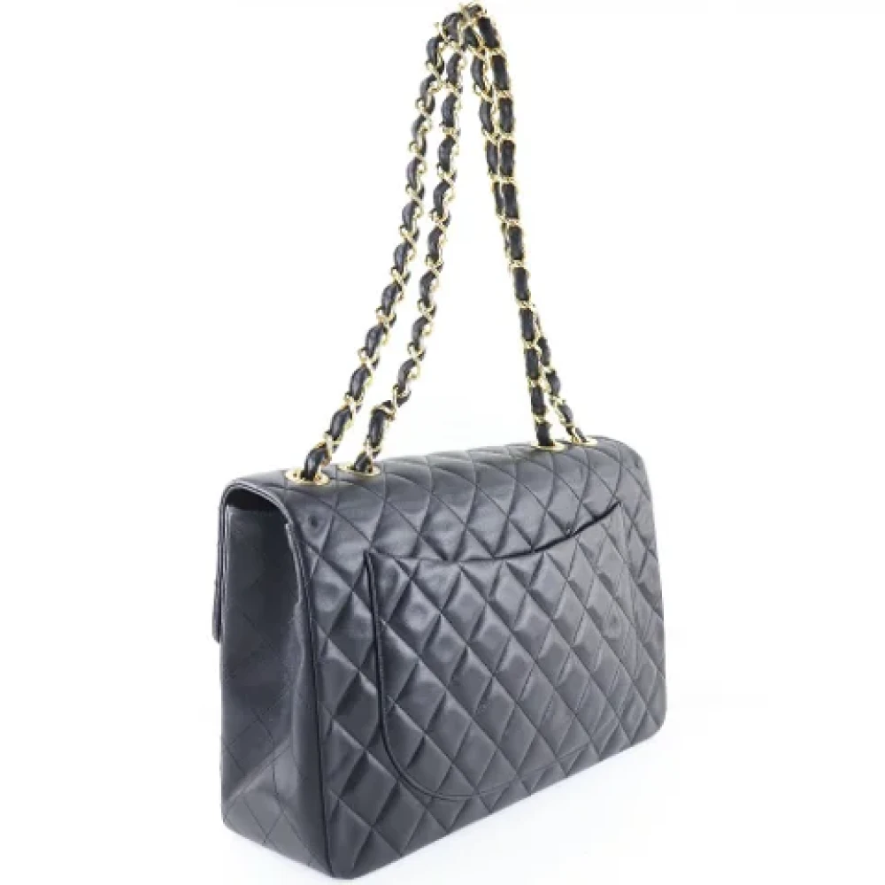 Chanel Vintage Pre-owned Leather shoulder-bags Black Dames