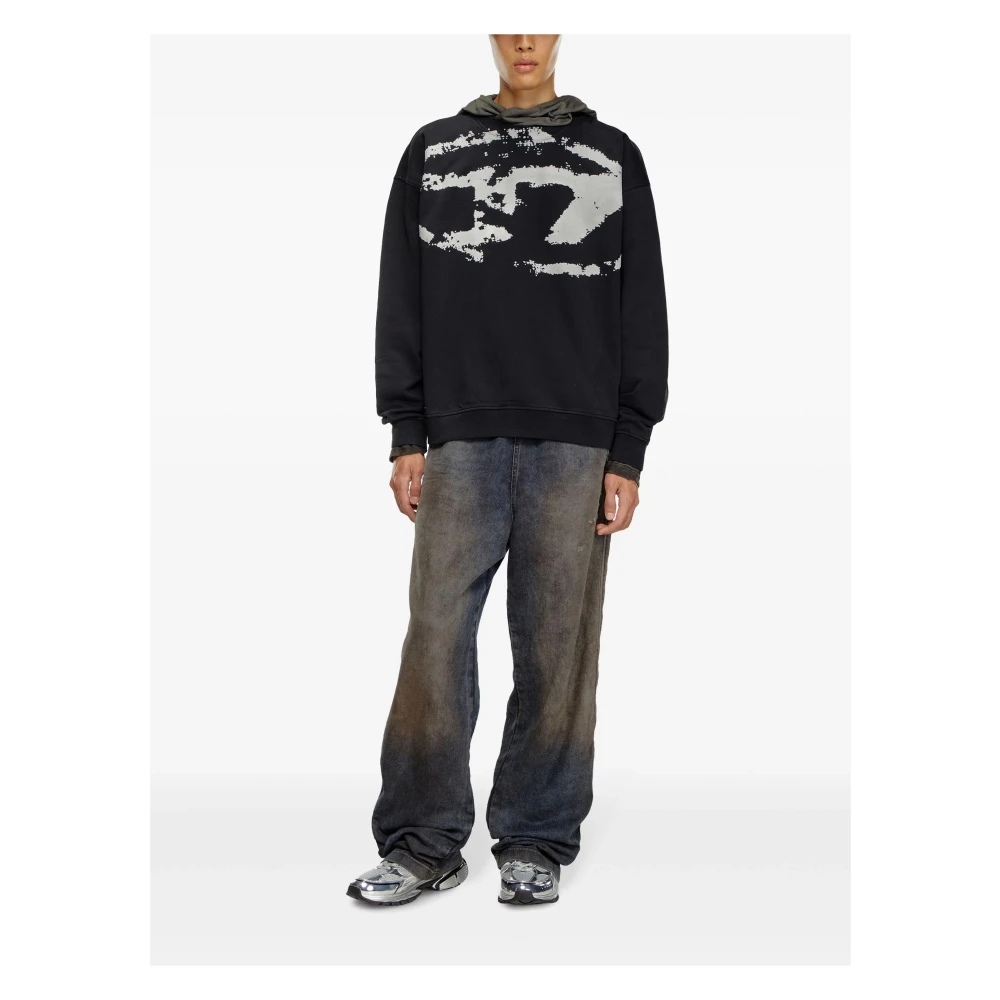Diesel Ovale Hals Sweaters Verloop Stijl Black Heren