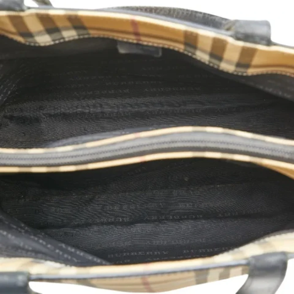 Burberry Vintage Pre-owned Leather handbags Beige Dames