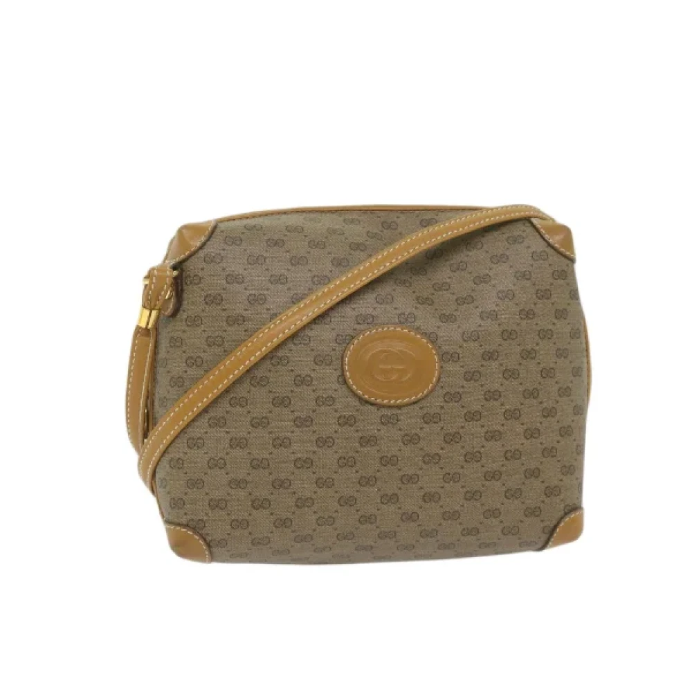 Gucci Vintage Pre-owned Leather gucci-bags Beige Dames