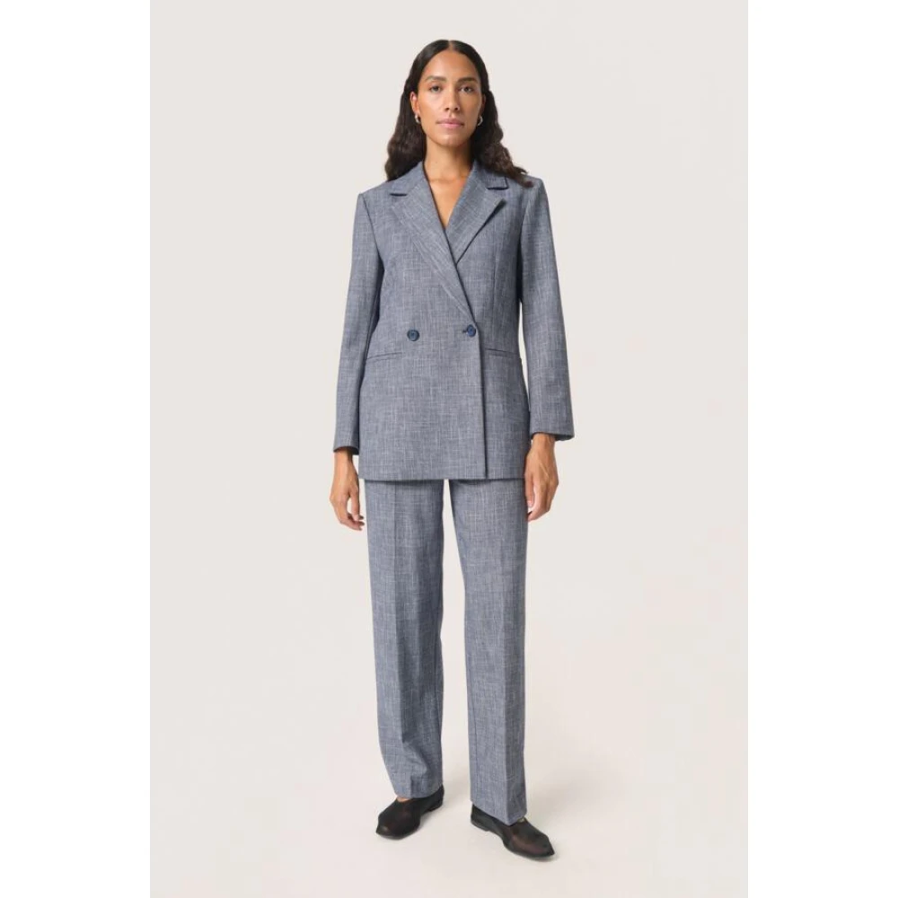 Soaked in Luxury Luxe Broek Slfarren 303360 Blue Dames