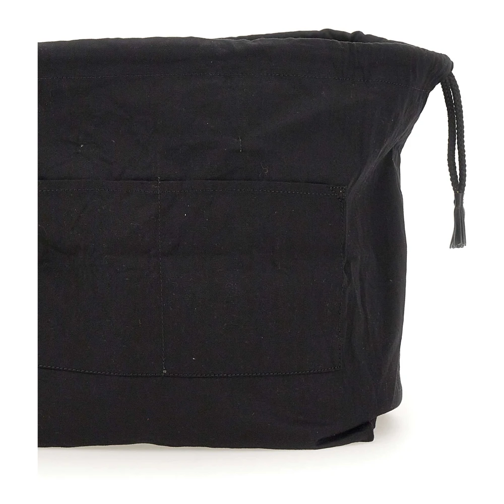 Dragon Diffusion Zwarte Katoenen Stofzak Clutch met Trekkoordsluiting Black Dames