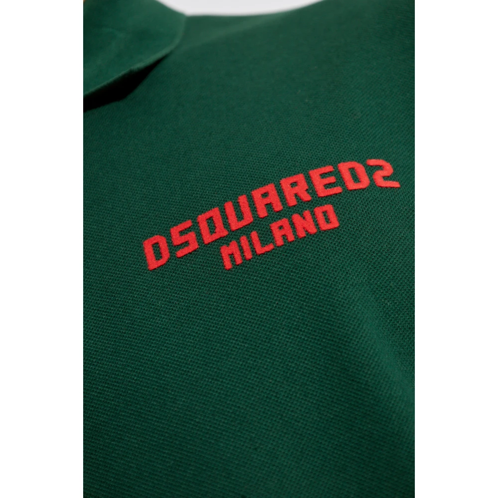 Dsquared2 Polo met logo Green Heren