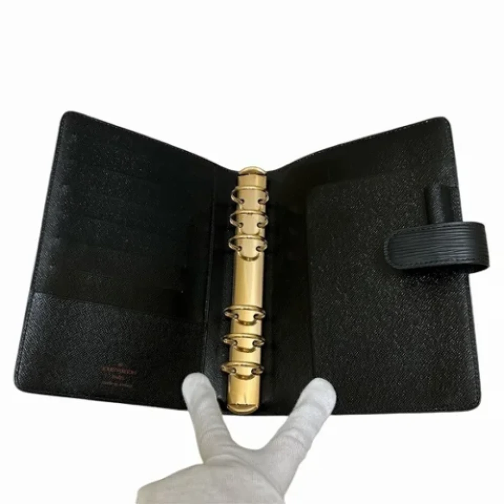 Louis Vuitton Vintage Pre-owned Leather home-office Black Dames