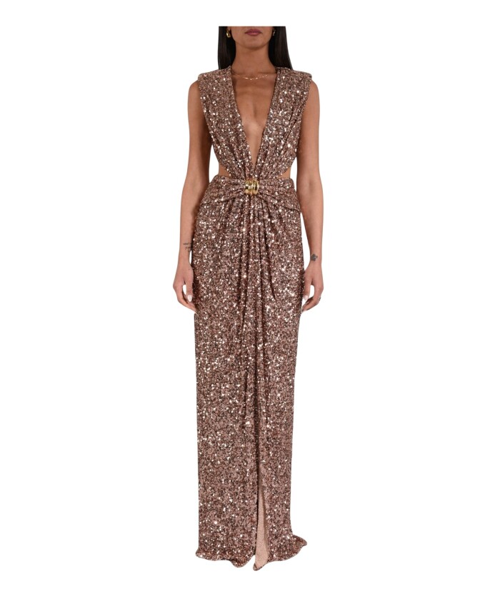 robe-longue-a-sequins-avec-col-en-v