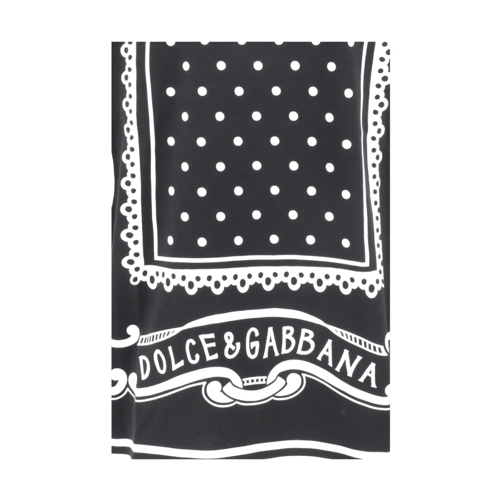 Dolce & Gabbana Maxi-Print Katoenen T-Shirt Black Heren