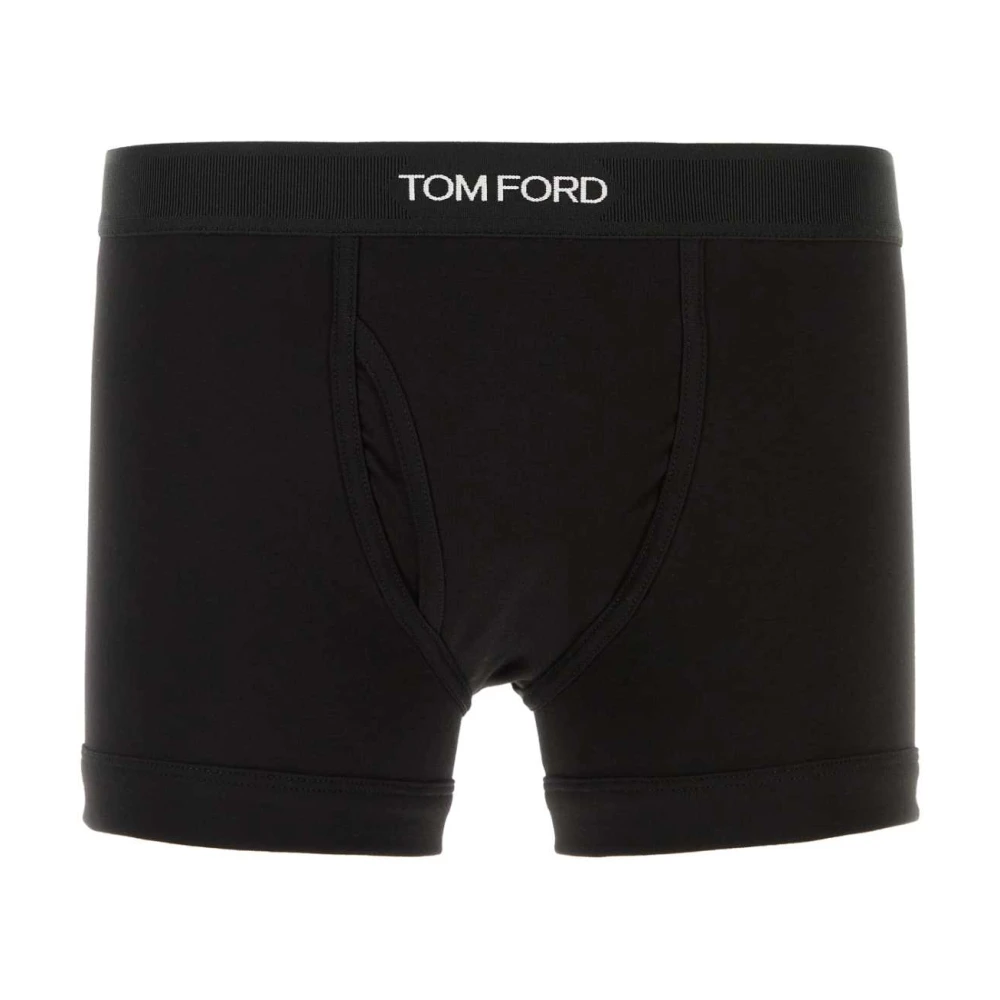 Tom Ford Stretch Katoenen Boxer Set Black Heren