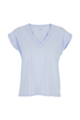 bla-v-hals-bomulds-t-shirt-kvinder