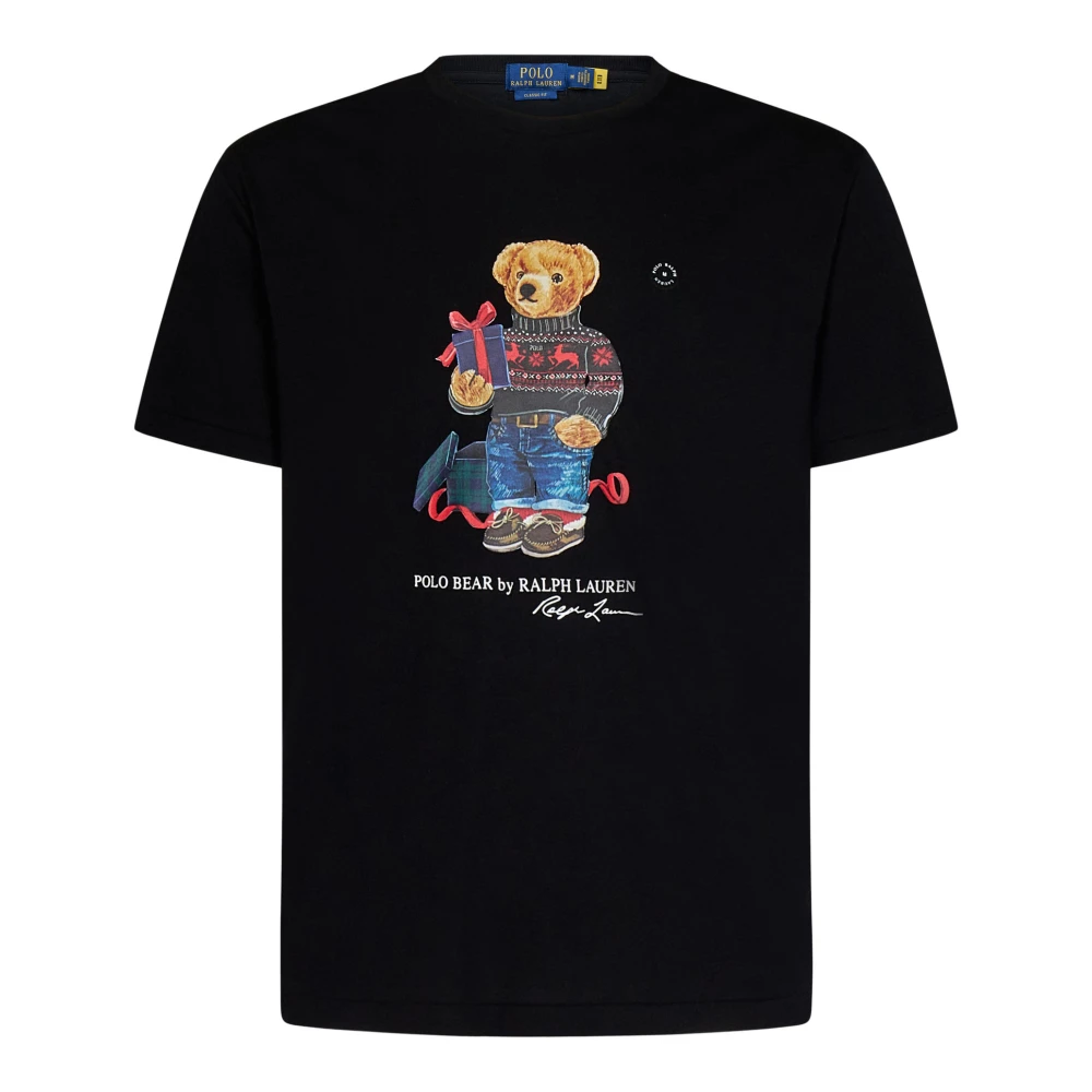 Polo Ralph Lauren Zwarte Polo Bear Grafische T-shirts en Polos Black Heren