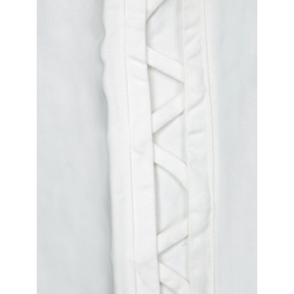 IRO Moderne hoge taille broek met riemlussen White Dames