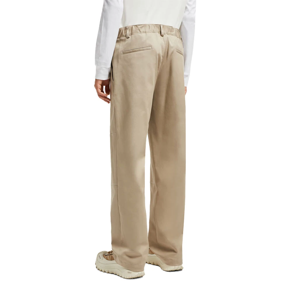 Moncler Stretch Katoen Beige Broek Beige Heren