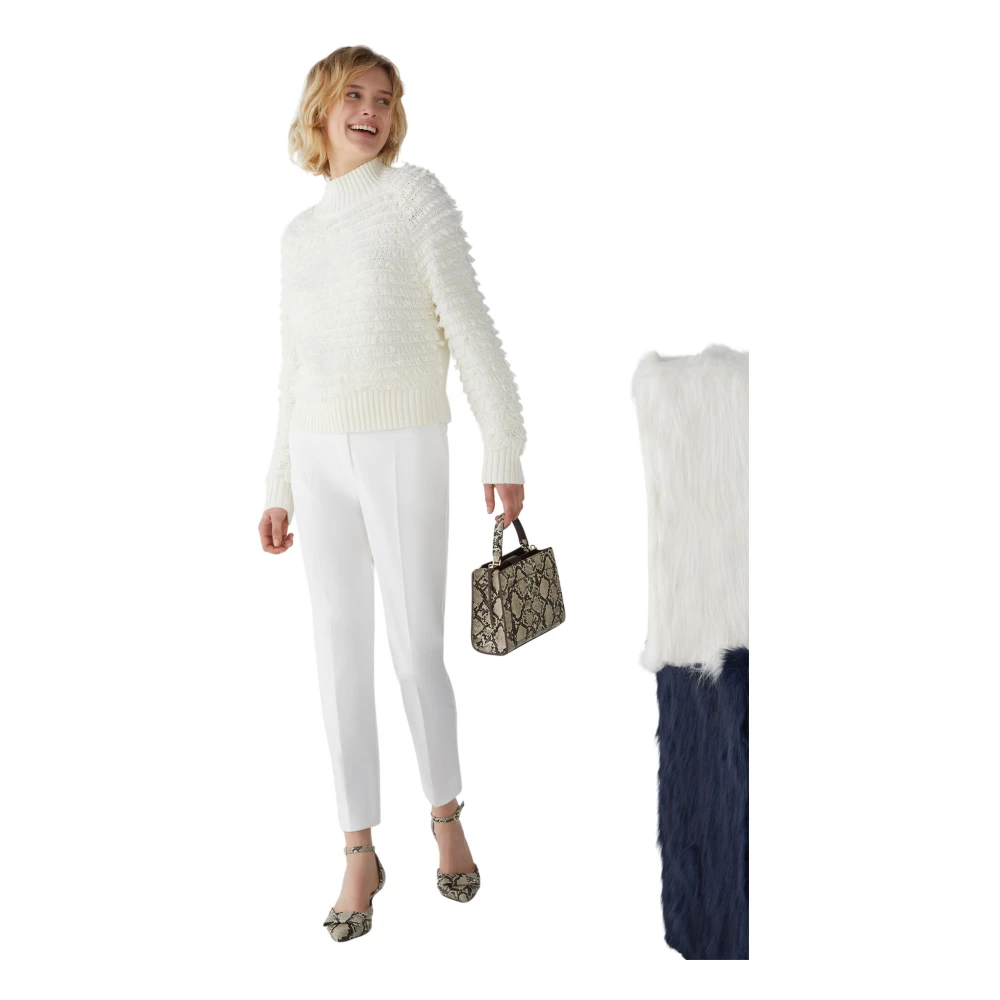 Iblues Witte Broek Stretch Jersey Broek White Dames