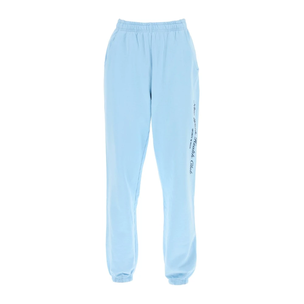 Sporty & Rich Sweatpants met flockprint en elastische tailleband Blue Dames