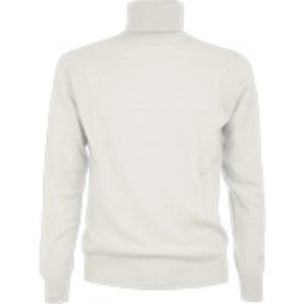 Mc2 Saint Barth Men's White Turtlenecks, L, Turtleneck Jumper