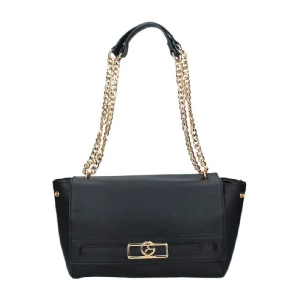 Gattinoni Zwarte Schoudertas met Voorlogo Black Dames