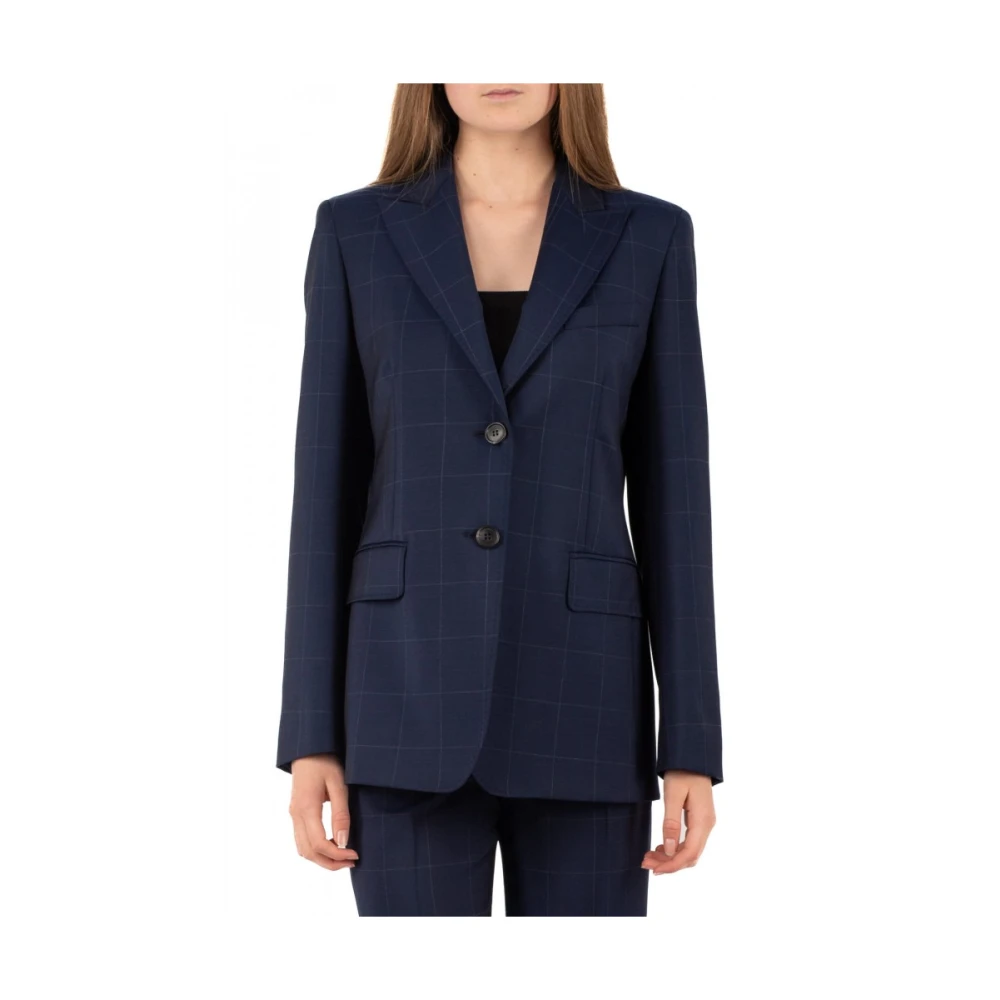 Max Mara Studio Elegante Studio Jas Blue Dames