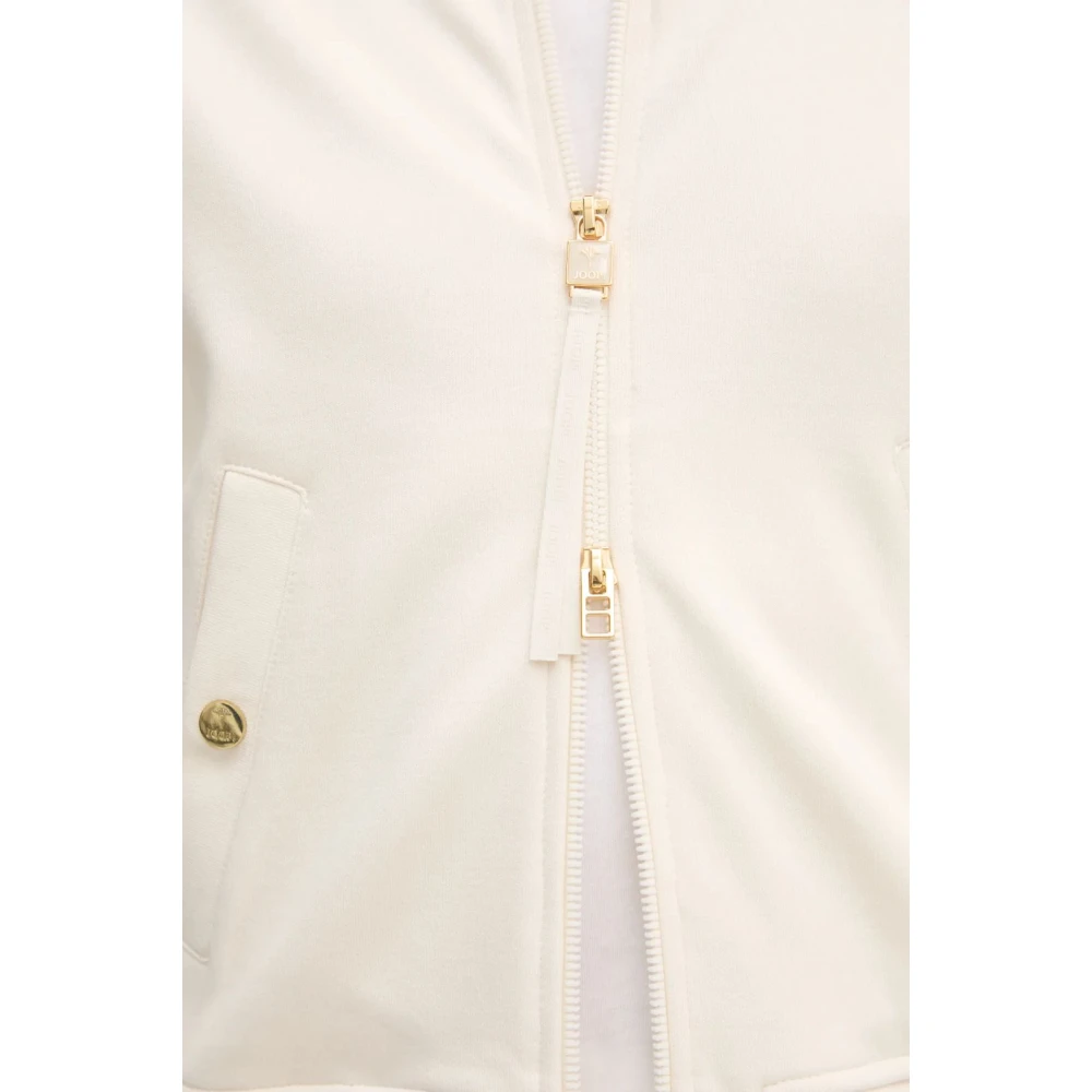 Joop! Sportieve Stijl Jas met Gouden Details White Dames