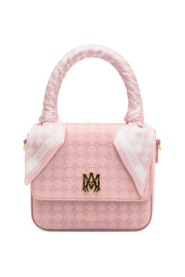 pink-check-pattern-shoulder-bag