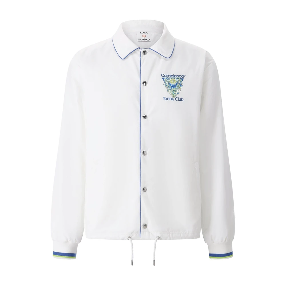 Casablanca Men's White Coach Jacket - Light Jackets - S - Jackets