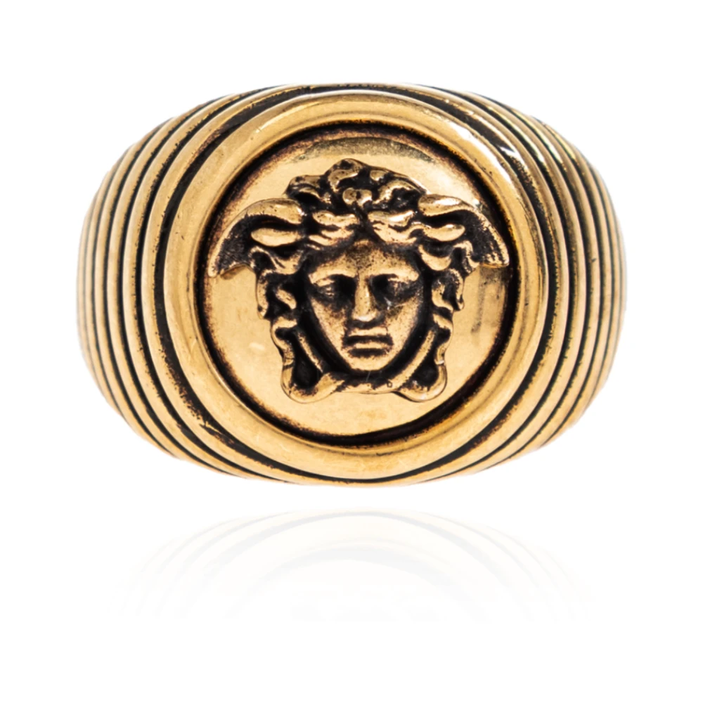 Versace Unisex Geel Accessoires 52 Mm, Satijn, Medusa Ring