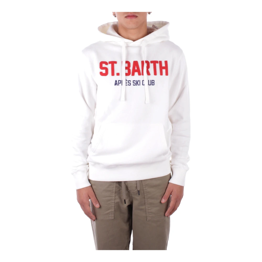 MC2 Saint Barth Tribeca Hoodie met verstelbare trekkoorden White Heren