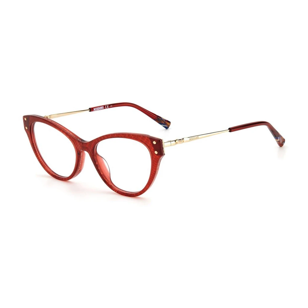 Missoni Women's Red Glasses, One Size, Burgundy Acetate Frames With Dial