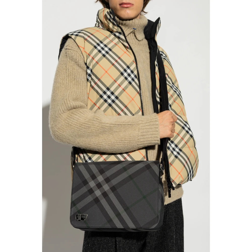 Burberry Schoudertas met ruitpatroon Gray Heren